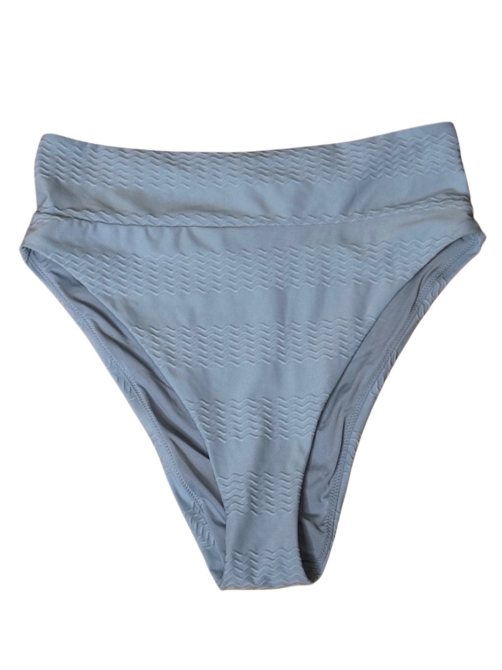 aerie High Cut Cheeky Textured Stripe Bikini Bottom NWOT